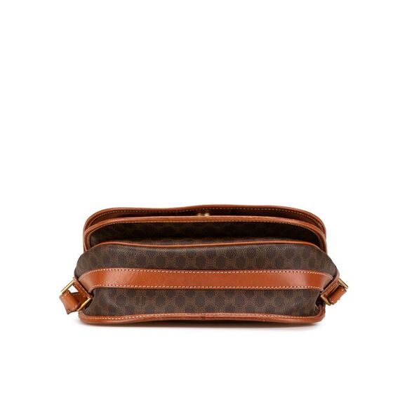 Pre Loved Celine Coated Canvas Crossbody Bag with Leather Trim and Interior Zip - Picture 3 of 8